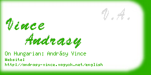 vince andrasy business card